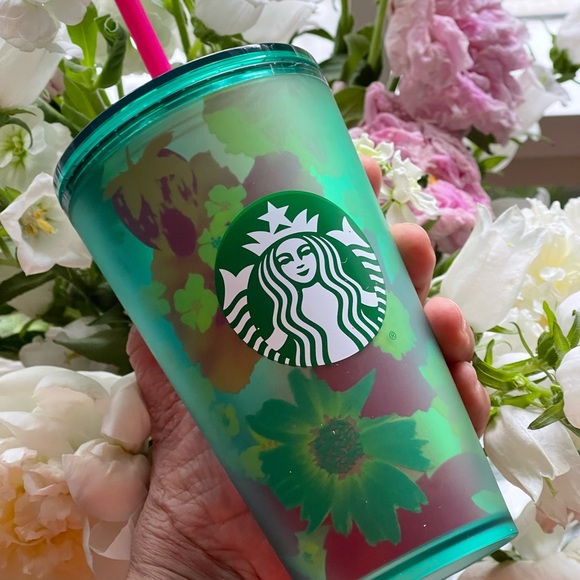 NEW SET🥤STARBUCKS Summer 2022 Dichromatic Flowers Cup & Soft Touch Tumbler - Picture 12 of 14
